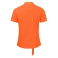 thumbnail image 3 of IYTR Mens Fashion Shirts Solid Color Short Sleeve Summer T Shirts Lace-up Turndown Collar Fashion Streetwear Shirts With Pocket Casual Comfy Orange Red XL, 3 of 6