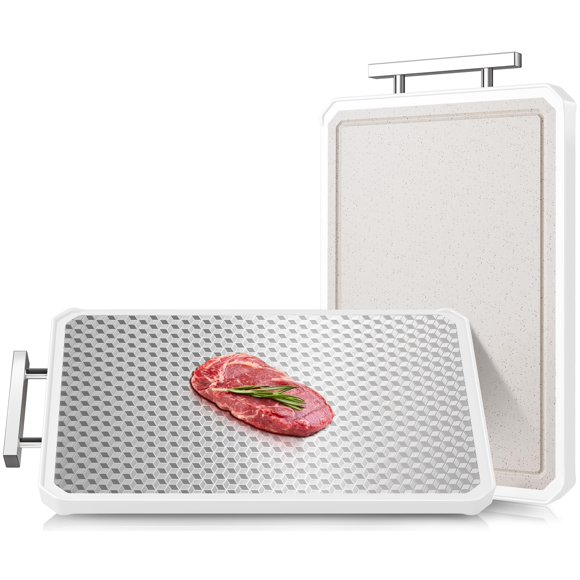 Tabla para Cortar Lozovin 41x28 cm Doble Cara Acero/Paja de Trigo