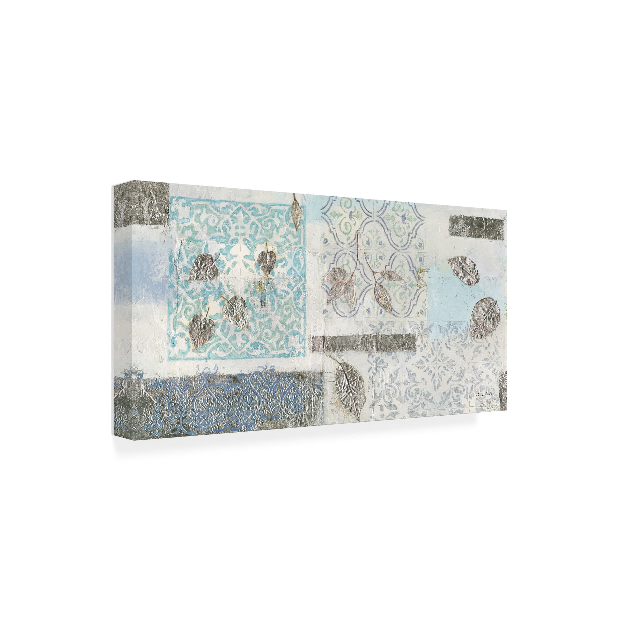 James Wiens 'Gracefully Blue V' Canvas Art
