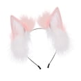thumbnail image 2 of Aro para el pelo con decoración de orejas Yinane para actuaciones en escenario rosa, 2 of 8