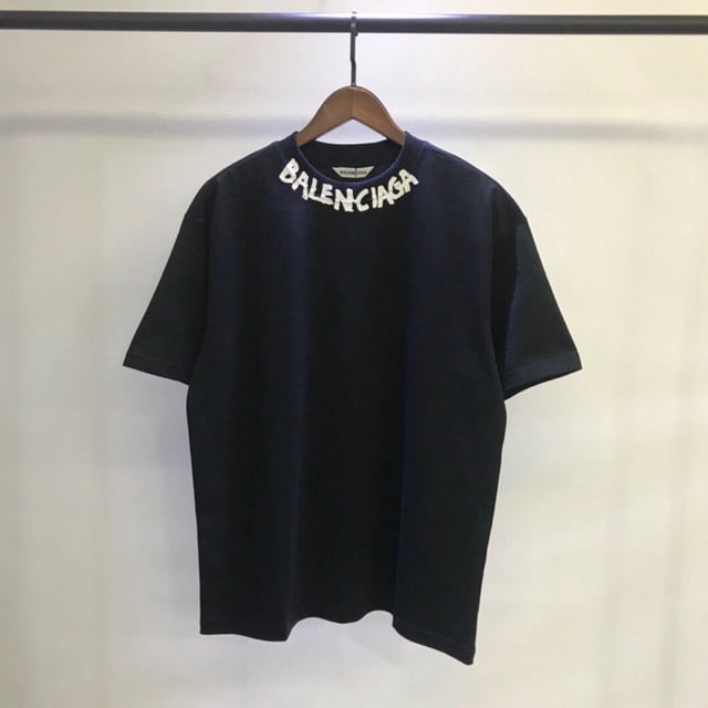 Camiseta Hombre Y Mujer Mismo Estilo Pareja Balenciagas Moda Casual Simple Algodón Logo Impresión Talla Grande Manga Corta Cuello + Etiqueta 0345pangjing