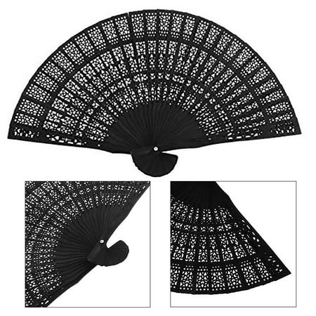 Vintage Bamboo Folding Hand Held Flower Fan Chinese Dance Party Gifts Bamboo