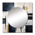 thumbnail image 2 of Designart "Abstract Shapes With Indigo Illusion VII" Abstract Shapes Square Mirror For Wall Decor - Large Black Square Printed Wall Mirror Art - Square Modern Mirror - Wall Mounted Square Mirror, 2 of 5