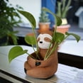 thumbnail image 4 of YLLSF Resin Sloth Succulent Potted Plant Decorative Landscape Desktop Home Decoration, 4 of 9
