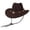Coffee, variant on ZHOGXU Classic Western Cowboy Hat Heart Applique Chin Strap Kids Boys Girls Outdoor Play Wear