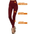 thumbnail image 2 of Women's Tummy Control High Waist Waistband Full Length Leggings Yoga Club, 2 of 4