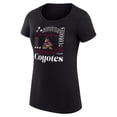 thumbnail image 2 of Women's G-III 4Her by Carl Banks Black Arizona Coyotes Super-Slim Fit Lightweight Collage Team Graphic T-Shirt, 2 of 3