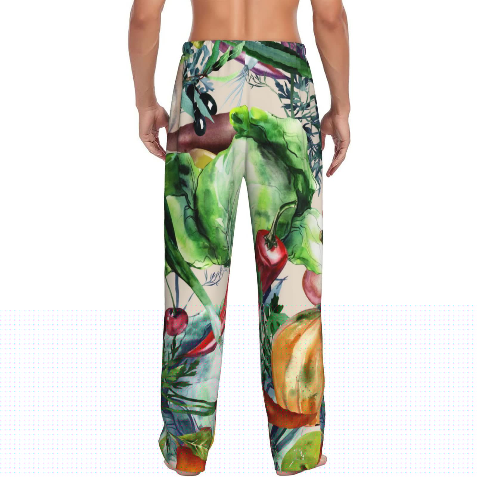 thumbnail image 3 of Easygdp Vegan1 Men's Pajama Pant, Sleep Elastic Waistband Lounge Pants - Small, 3 of 9