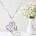 thumbnail image 2 of EQWLJWE Necklaces for Women, S925 Sterling Silver Heart Flower Bee Necklace Jewelry, Infinite Love Necklaces for Women,Two-tone Animal Pendant NecklaceNecklace Pendant Gifts for Mom Wife Girlfriend, 2 of 8