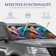 thumbnail image 7 of Picia Vibrant Fluid Motion Art 2 Piece Car Windshield Sun Shade Foldable | Foldable Sun Shield for Front Window Blocks UV Rays and Keeps Your Vehicle Cool-Small, 7 of 7