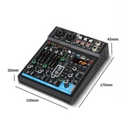 4 Channel Studio USB Interface Mini Mixer Professional Digital Board For Portable Mixing Compatible Function