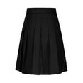 thumbnail image 4 of Njagoc3 Womens High - Waisted Pleated Midi Skirt, Solid Color, Flared Fit for Summer Casual Outings & Office Days, 4 of 6