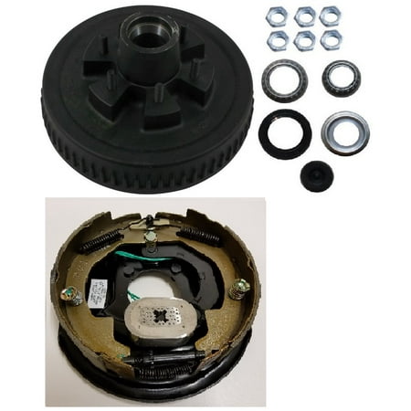Electric Trailer Brake 10 In Rh Backing Plate Hub Drum Kit 6 Lug Electric Trailer Brake 10 In Rh Backing Plate Hub Drum Kit 6 Lug On 5