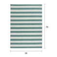 thumbnail image 3 of Mainstays Teal and White Striped Southwest Cabana Woven Outdoor Rug, 5' x 7', 3 of 9