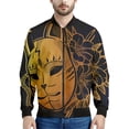 thumbnail image 3 of Bonita chaqueta con cremallera y estampado de zorro para hombre, divertida chaqueta con estampado 3D de animales, de manga larga, informal, holgada, para primavera y otoño, 3 of 4