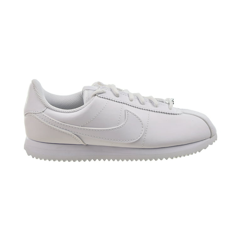 inoxidable Sobrevivir En el nombre Nike Cortez Basic Leather "Triple White" (GS) Big Kids' Shoes White  904764-100 - Walmart.com