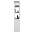 thumbnail image 4 of Xukmct 1 Door Bathroom Cabinet with and 5 Shelves, Wood Storage Cabinet for Living Room, Bathroom, White, 4 of 8