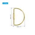 thumbnail image 2 of Unique Bargains Brass Key Ring, Screw Lock Semicircle Shape Keychain, 2pcs, 2 of 6