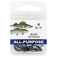 thumbnail image 2 of (5 pack) Eagle Claw ROCTW-4 Octopus Hook, Black, Size 4, 20 Pack, 2 of 6