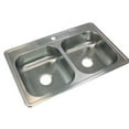 thumbnail image 2 of Transolid 33'' L x 22'' W Double Basin Drop-in Kitchen Sink, 2 of 6
