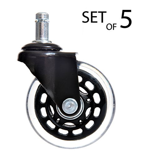Set of 5 Office 2.5/'/' Chair Caster Wheels Heavy Duty /& Safe for All Floors