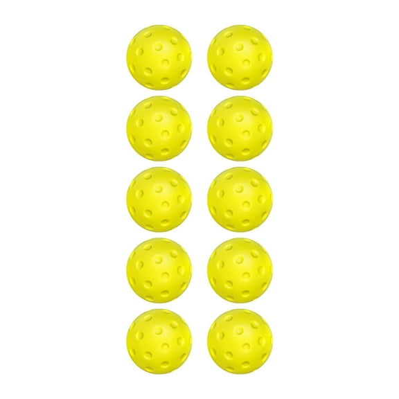 funtasica 10 Pieces Silent Pickleball Foam Ball PU Foam Soft for Girls Boys Activities yellow