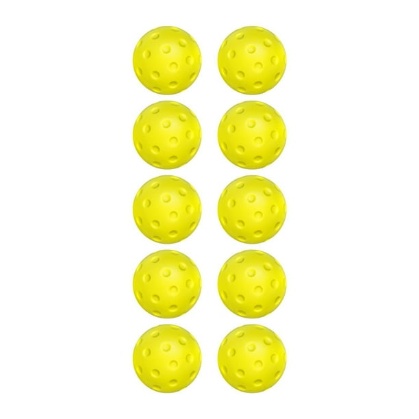 10 piezas de pelota de espuma de Pickleball silenciosa de espuma de PU suave de 74 mm para práctica en interiores amarillo