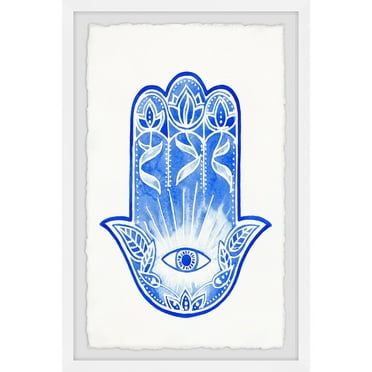 Marmont Hill Palm and Eye Framed Painting Print