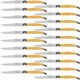 thumbnail image 1 of Cuchillos Laguiole Alto Templ LaguioleYellow 20 pzas 23 cm Amarillo Acero Inoxidable Cuchillo para carne., 1 of 3