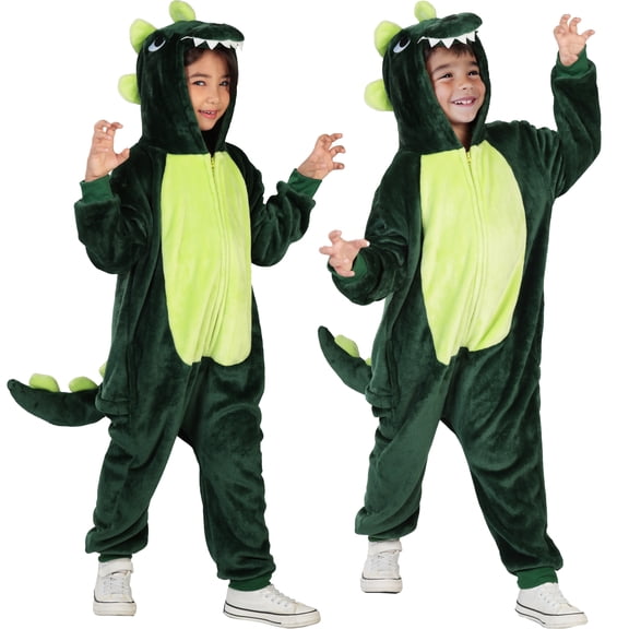 Dinosaur Jumpsuit Halloween Costume for Children, Boy's Size S (6/7), by Way to Celebrate