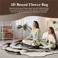 thumbnail image 6 of Planet Rugs Round Plush Flower-Shaped Rug for Girls Bedroom & Living Room Cozy Warm, 6 of 10