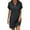 Dark Gray., variant on Akafmk Summer Dresses for Women Casual Dresses,Solid Color V-Neck Short Dress Short Sleeve Mini Dresses Loose Shirt Dresses