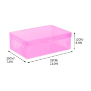 Clear Shoe Boxes,Shoe Organizer,Stackable Plastic Storage Shoebox,Nestable Container with Latching Lid to Organize Shoes,See-Through Box for Home and Office,Multi-Purpose Clear Bins(Pink)