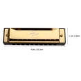 thumbnail image 4 of Harmonica Doré pour Jouer de la Musique Instrument Professionnel pour Étudiants Débutants avec Acier Inoxydable, 4 of 8