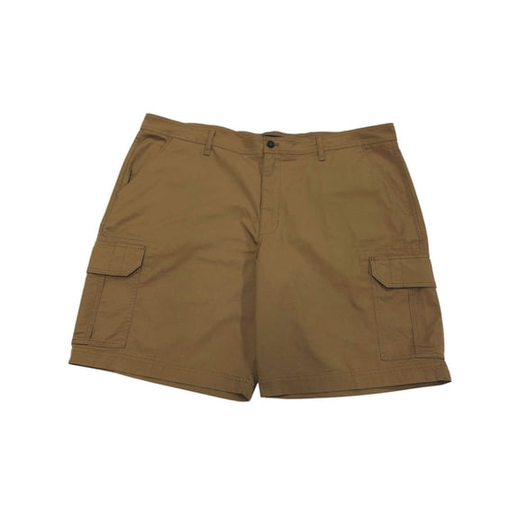 Mens Chaps Brown Performance Stretch Expandable Waistband Cargo Shorts 50