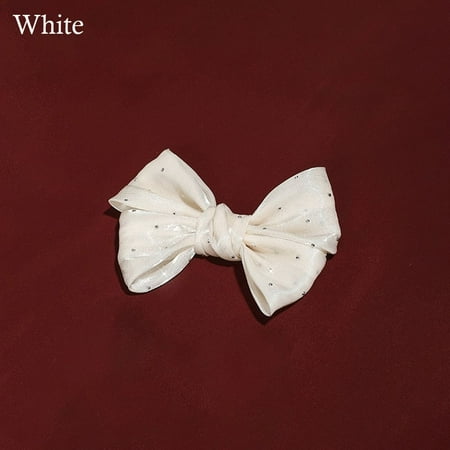 Manual Handmade Fabric Art Wedding Bride Bow High Heel Bow Shoes Charm Shoes Decorations Shoes Flower Jewelry Shoes Buckle Accessories WHITE