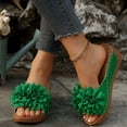 thumbnail image 3 of Dakaela Women's Wedge Sandals Arch Support Orthopedic Platform Slip on Slides Floral Summer Beach Walking Casual Slippers Size 6-10 Green, 3 of 7