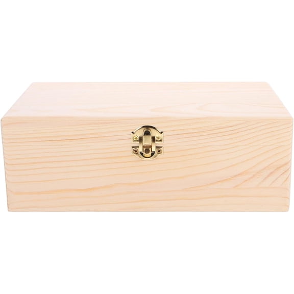 Vintage Trinket Box Wooden Jewelry Storage Case Rustic Pine Decorative Box Lids