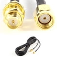 thumbnail image 1 of Conector de antena Wifi de baja pérdida RP-SMA macho a hembra, cable de extensión negro de 6M, 1 of 1