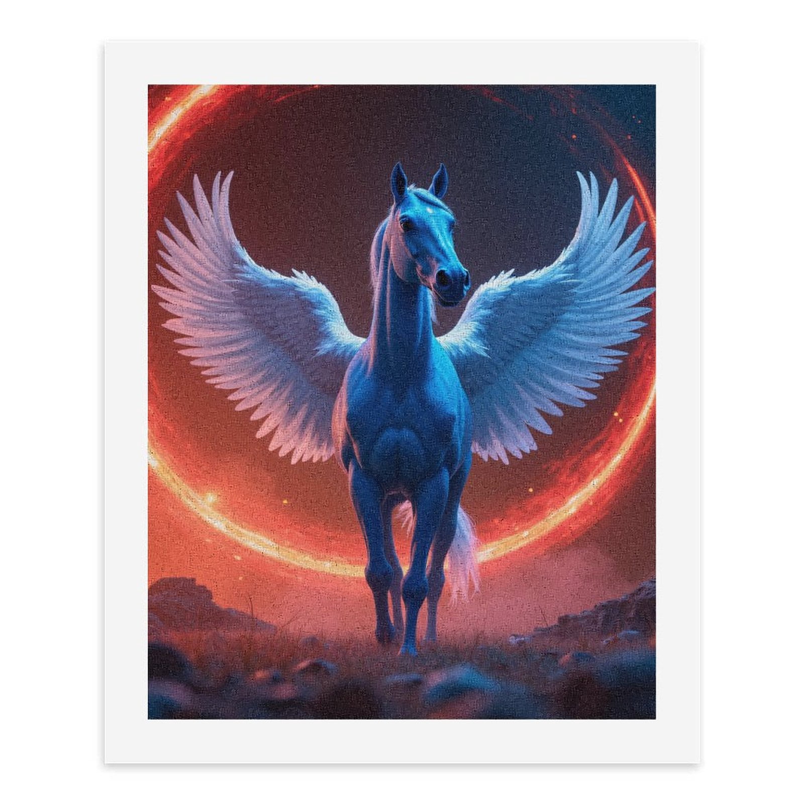 Paint By Numbers Kit for Adults Beginner - DIY Mystical Winged Horse Surreal Art Canvas Painting Kits for Adults, Frameless Paint By Number for Adults for Home Wall Decor 16x20 Inch