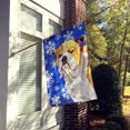thumbnail image 2 of Carolines Treasures SC9374-FLAG-PARENT Bulldog English Winter Snowflakes Holiday Flag  multicolor, 2 of 2