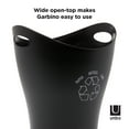 thumbnail image 4 of Umbra 2.25 gal Garbino Plastic Recycle Open Top Office Trash Can, Black, 4 of 11