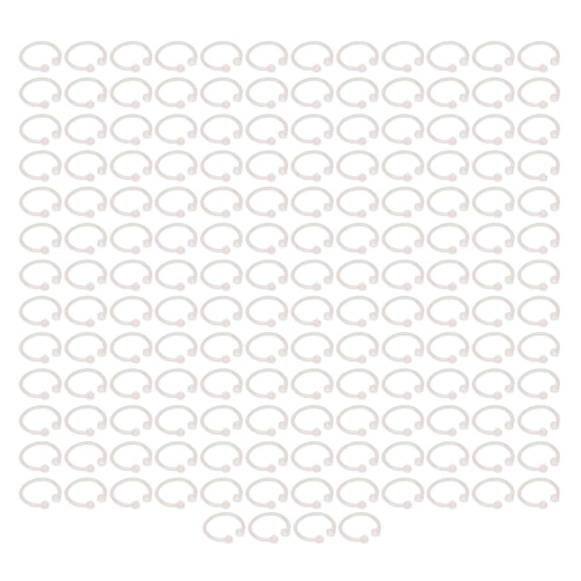 160 anillos para carpetas, material de PE, resistente, duradero, fácil operación, amplia aplicación, anillos para libros para papelería, llaves, documentos, HYH-15, rosa transparente