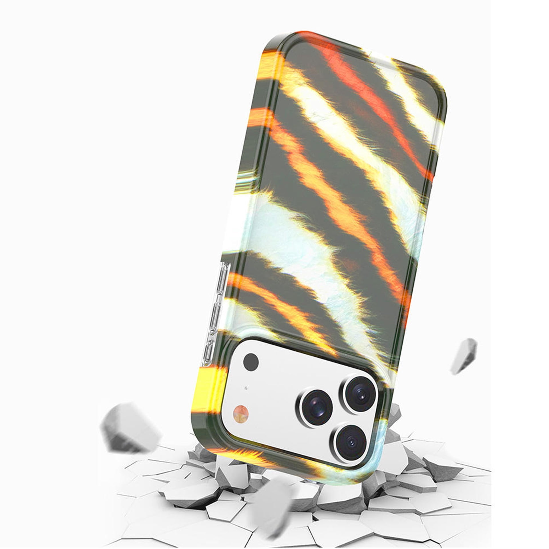 Stylish Exotic Animal Pattern Cover for iPhone 17 Pro - Tiger