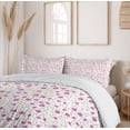 thumbnail image 6 of Ambesonne Vintage Duvet Cover Sets, Girly Curly Stems, 2-Queen, Pink Reseda Green, 6 of 7