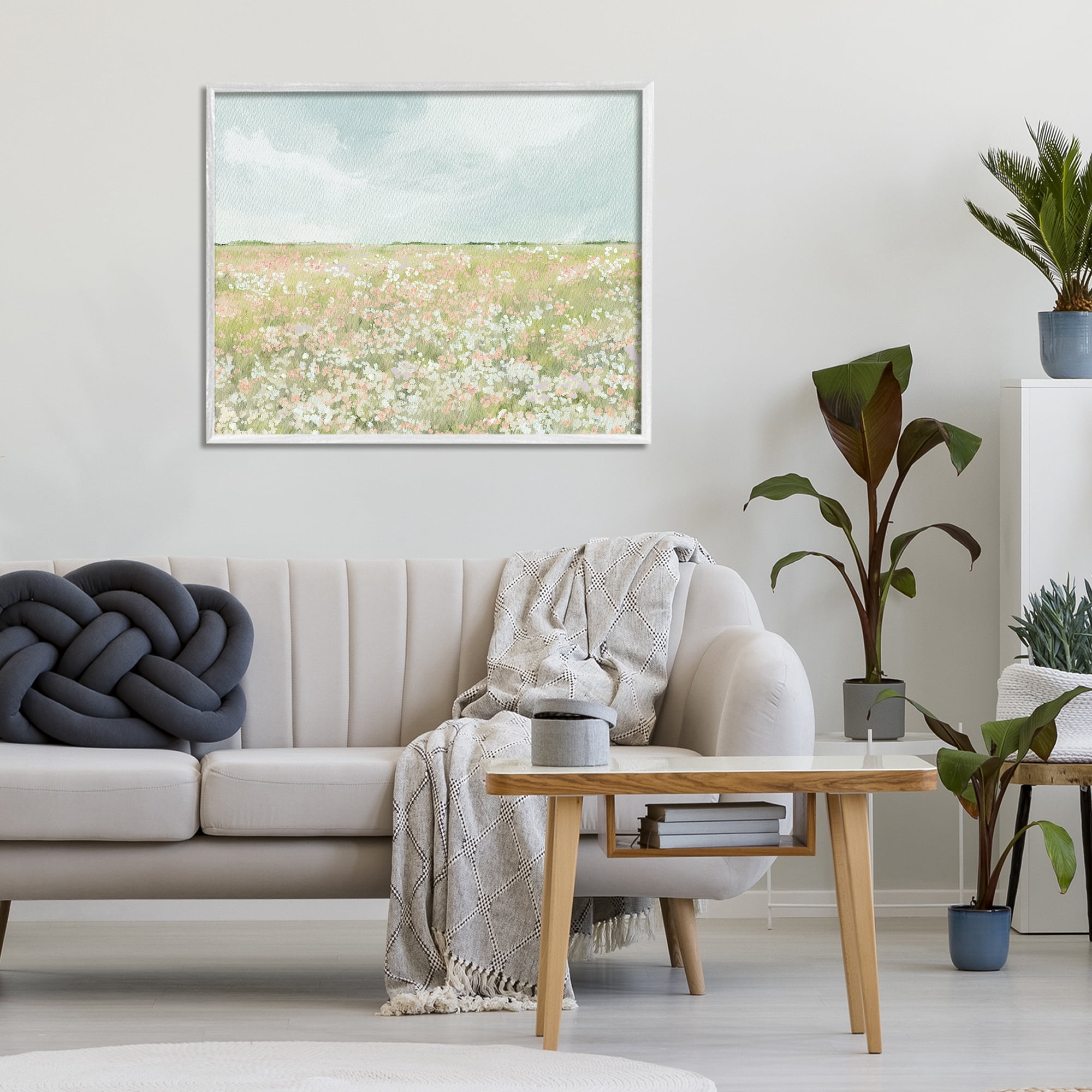 Stupell Industries Budding Field Scenery White Framed Giclee Art, design by Leah Straatsma