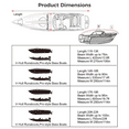 thumbnail image 4 of Boat Cover, All-Weather Mooring and Trailering Boat Cover for V-Hull Runabouts Outboards and I/O Bass Boats, Fits up to 17-19ft long and 96in wide, 4 of 5