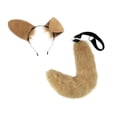 thumbnail image 2 of Conjunto de orejas y cola de animal para cosplay de niños y adultos, cola larga para actuaciones de carnaval, 2 of 8