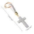 thumbnail image 2 of TABLZONE Rhinestone Cross Keychain Assorted Color Alloy Luxurious Design for Decoration 2Pcs, 2 of 7