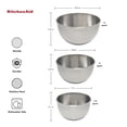 thumbnail image 2 of Cuencos para mezclar KitchenAid de acero inoxidable, juego de 3, 2 of 8